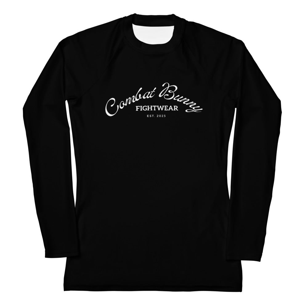 Women's Basic Black Long Sleeve Rash Guard – Combat Bunny