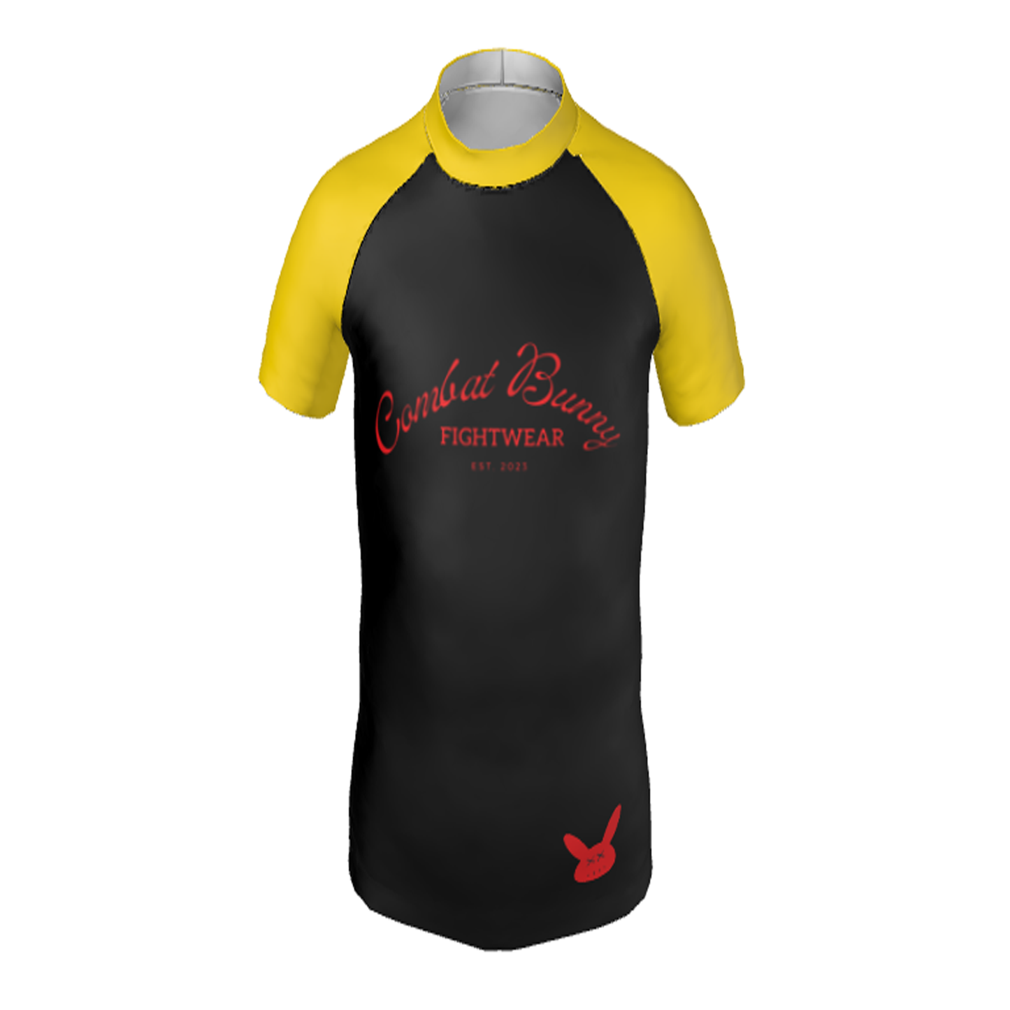 Youth's Yellow Ranked Rash Guard Short Sleeve