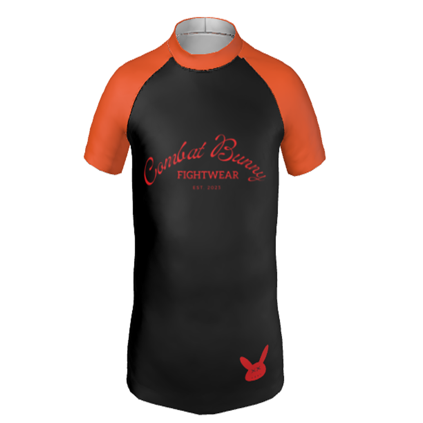 Youth's Orange Ranked Rash Guard Short Sleeve