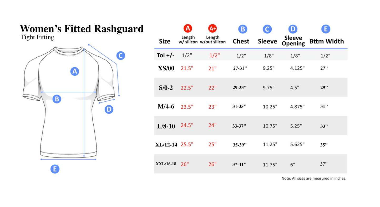 Women's White Ranked Rash Guard Short Sleeve