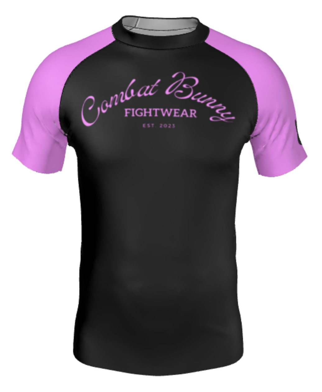 Men's Lavender and Black Rash Guard Short Sleeve