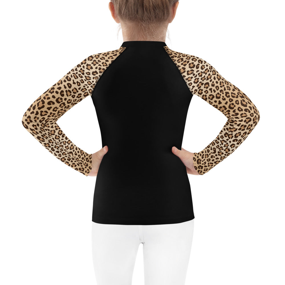 Kids Leopard Print Rash Guard