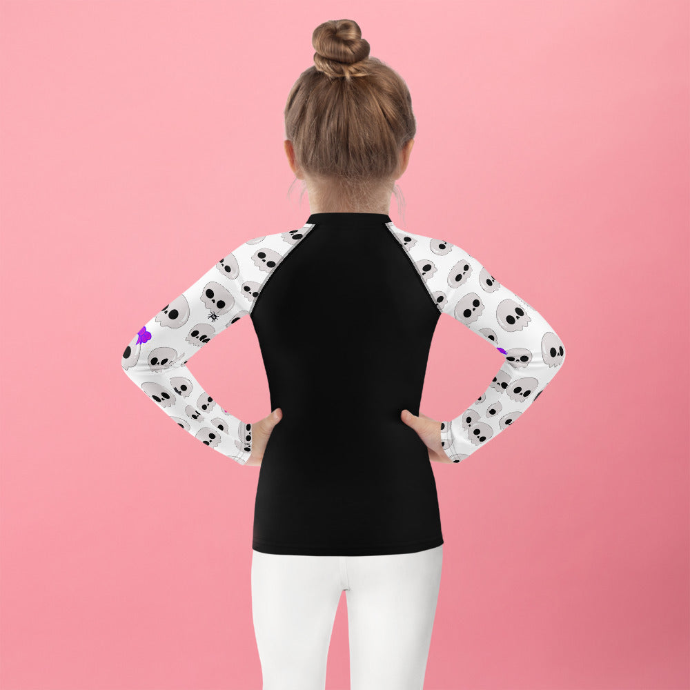 Kids Cartoon Skull Rash Guard