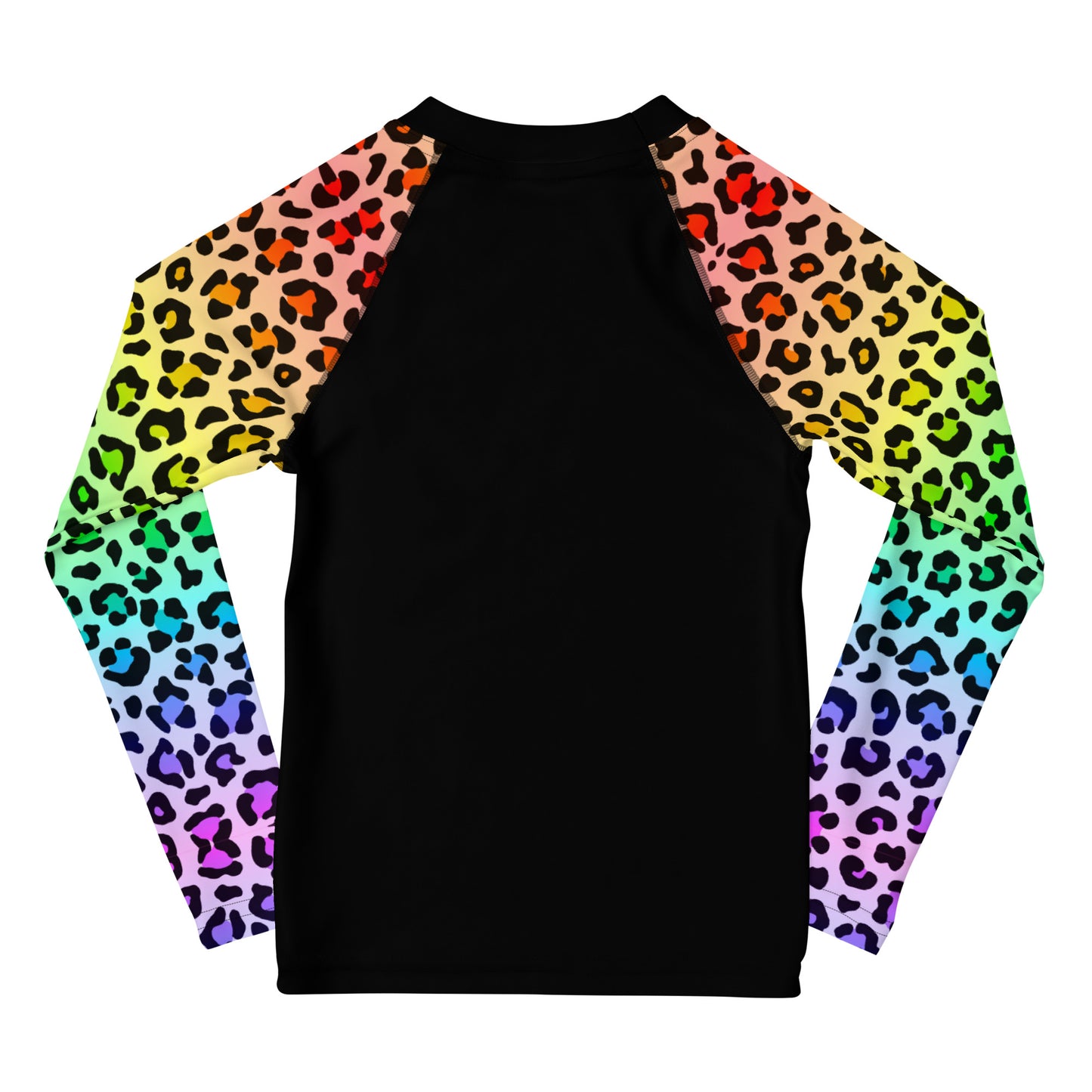 Kids Rainbow Leopard Long Sleeve Rash Guard