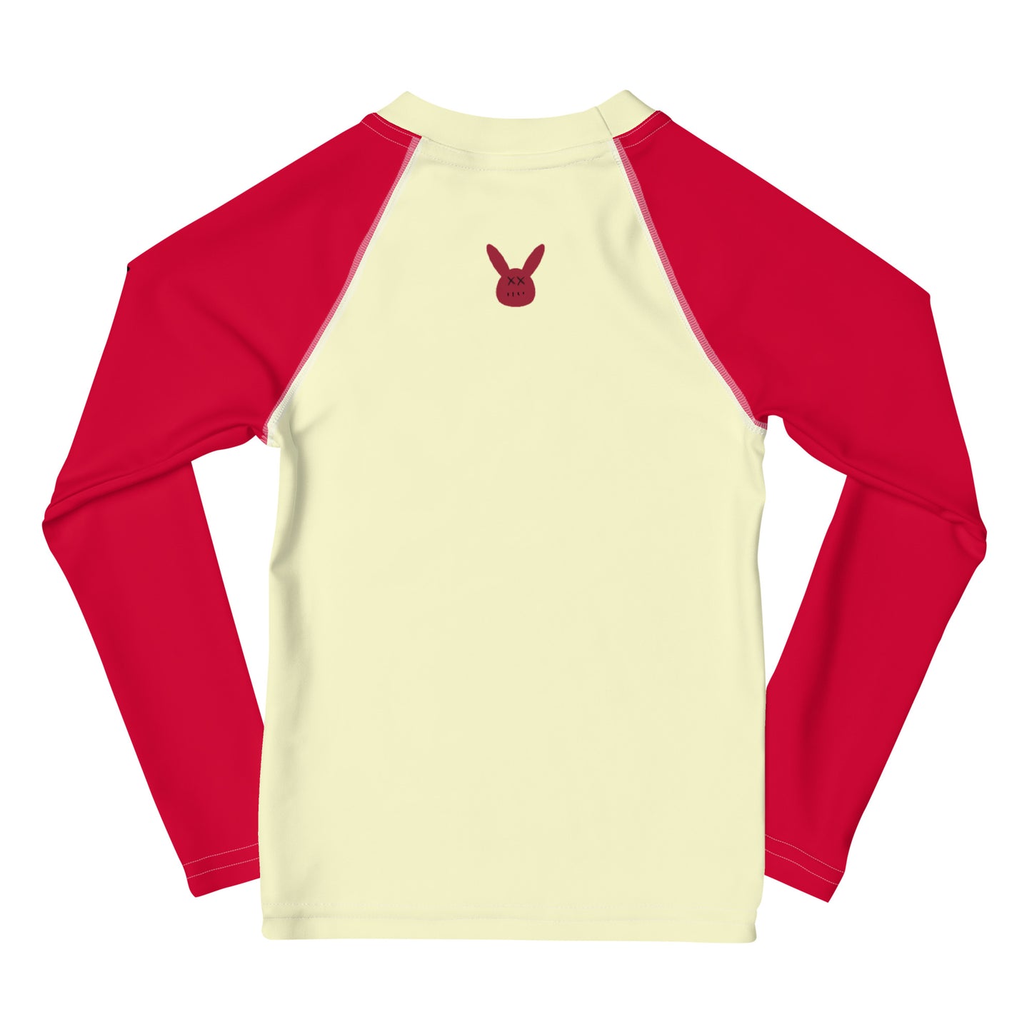 Little Kids Crimson and Cream Long Sleeve Rash Guard