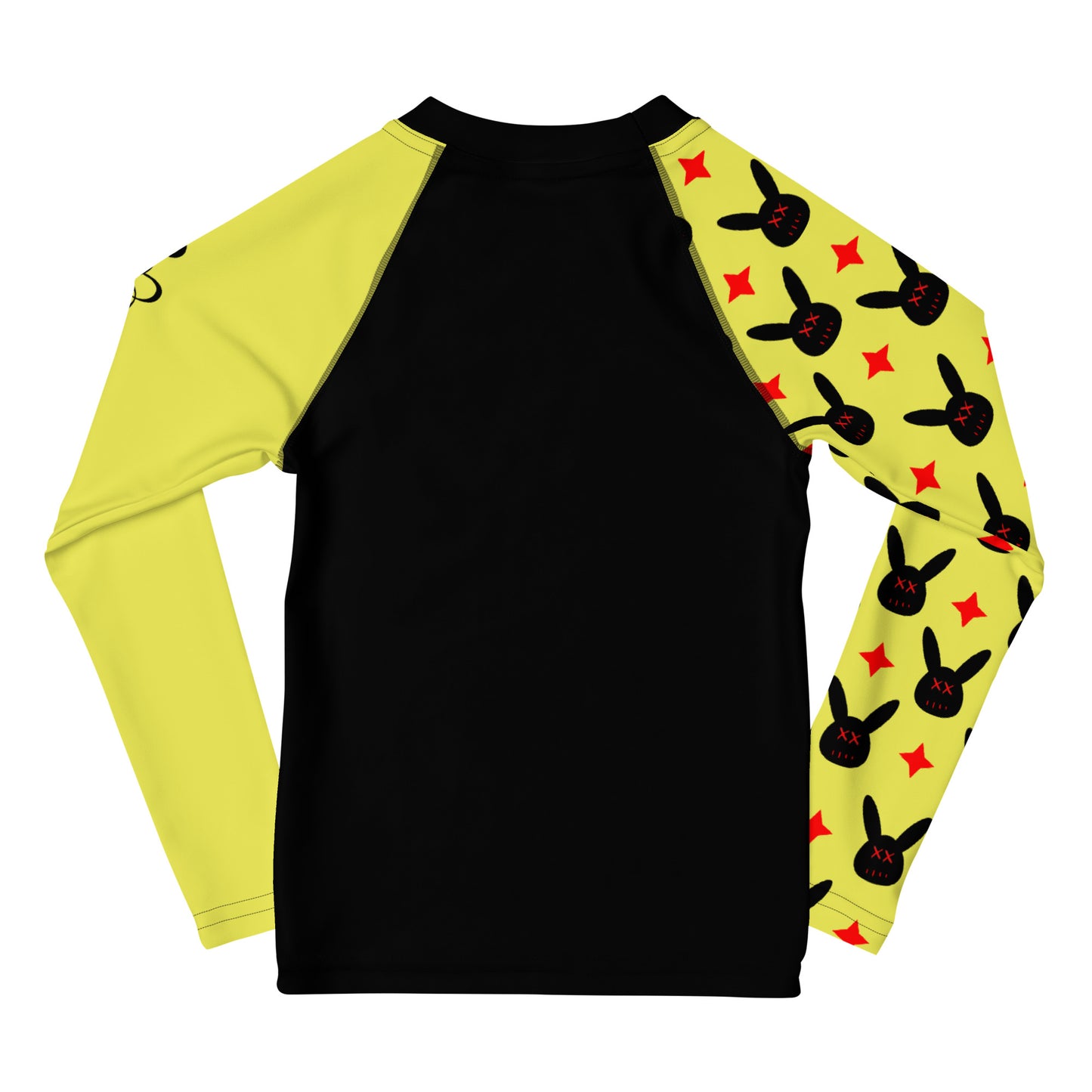 Little Kids Yellow with Bunnies Long Sleeve Rash Guard