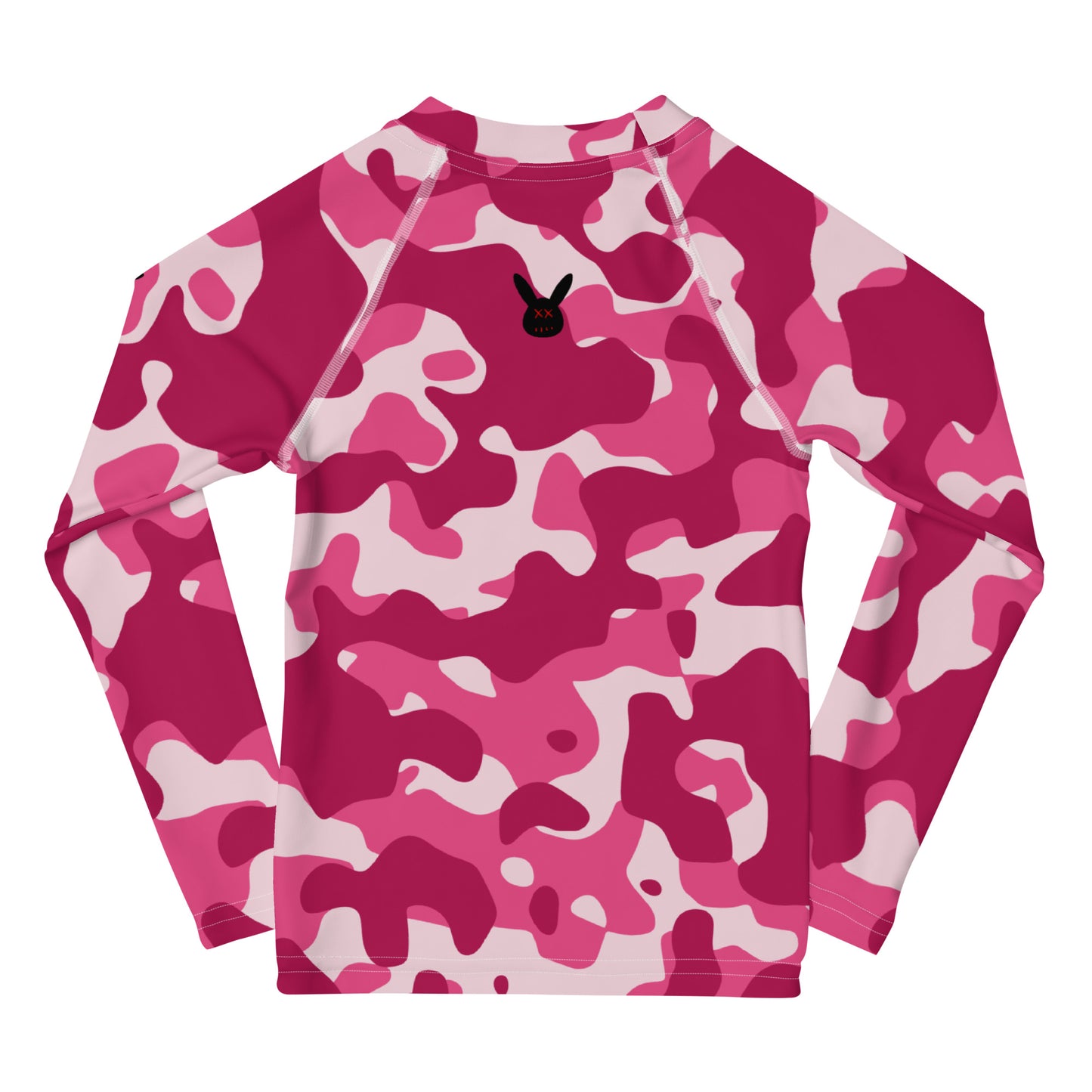 Kids Pink Camo Long Sleeve Rash Guard