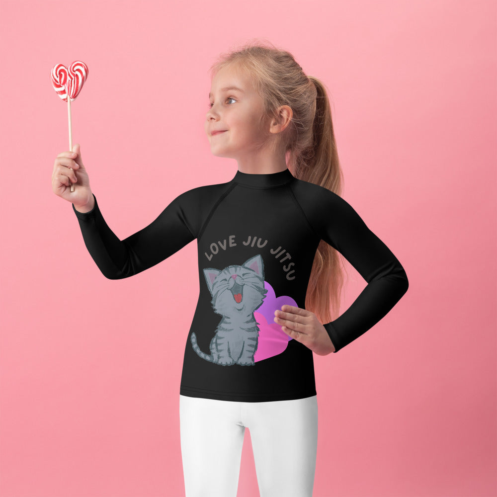 Kids Cute Cat Rash Guard