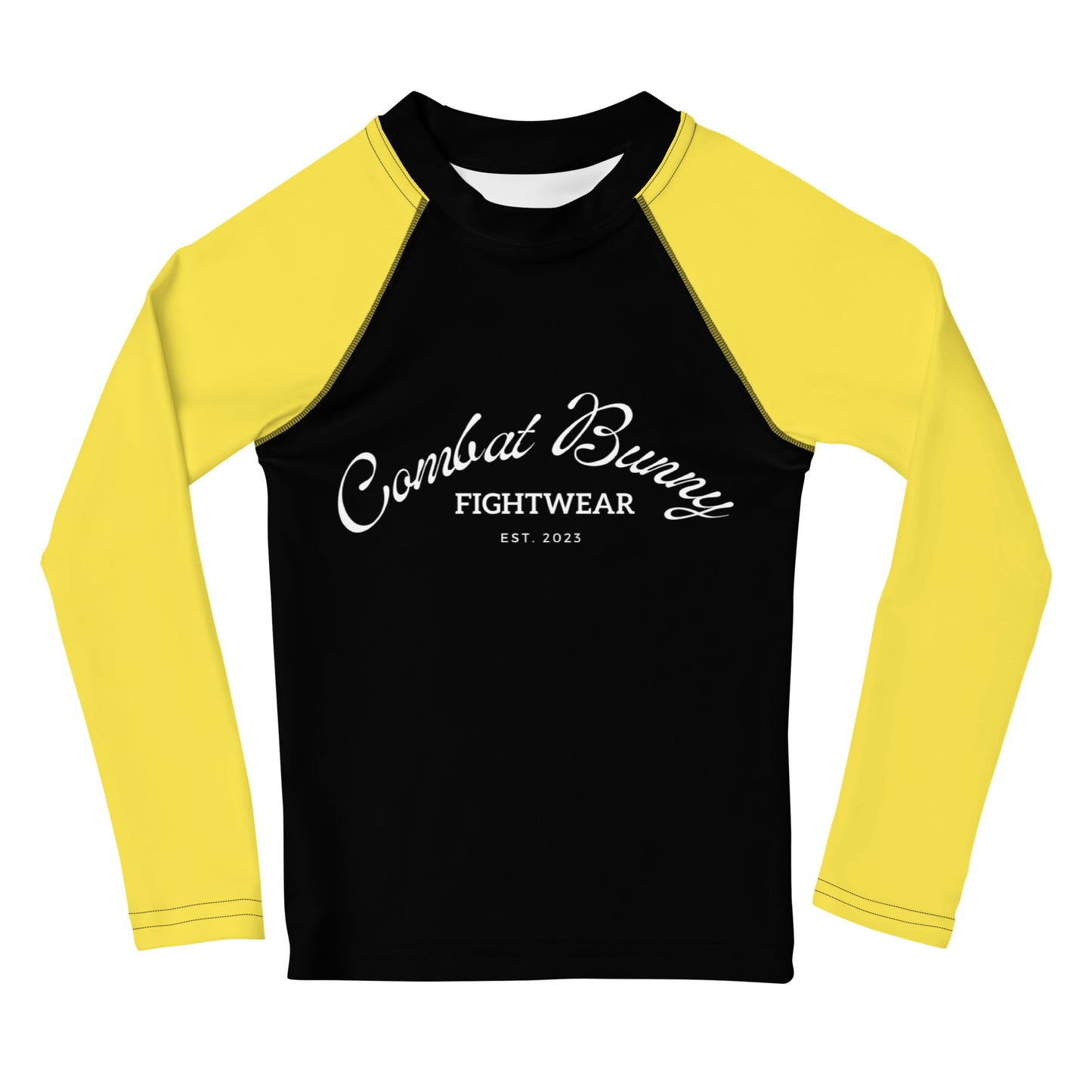 Kids Yellow Ranked Long Sleeve Rash Guard