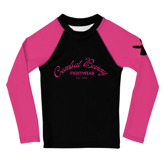 Little Kids Hot Pink Long Sleeve Rash Guard