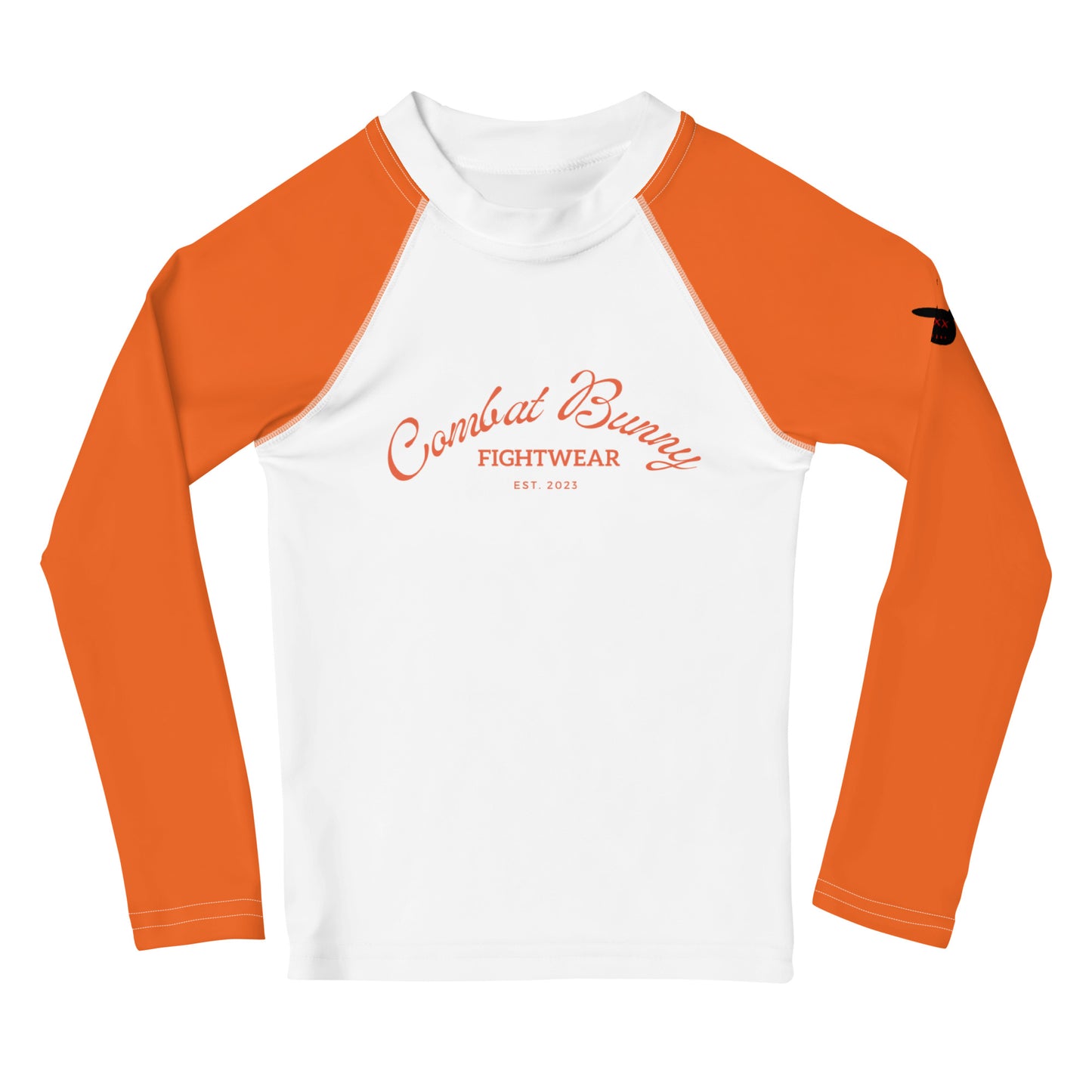 Little Kids Orange and White Rash Guard