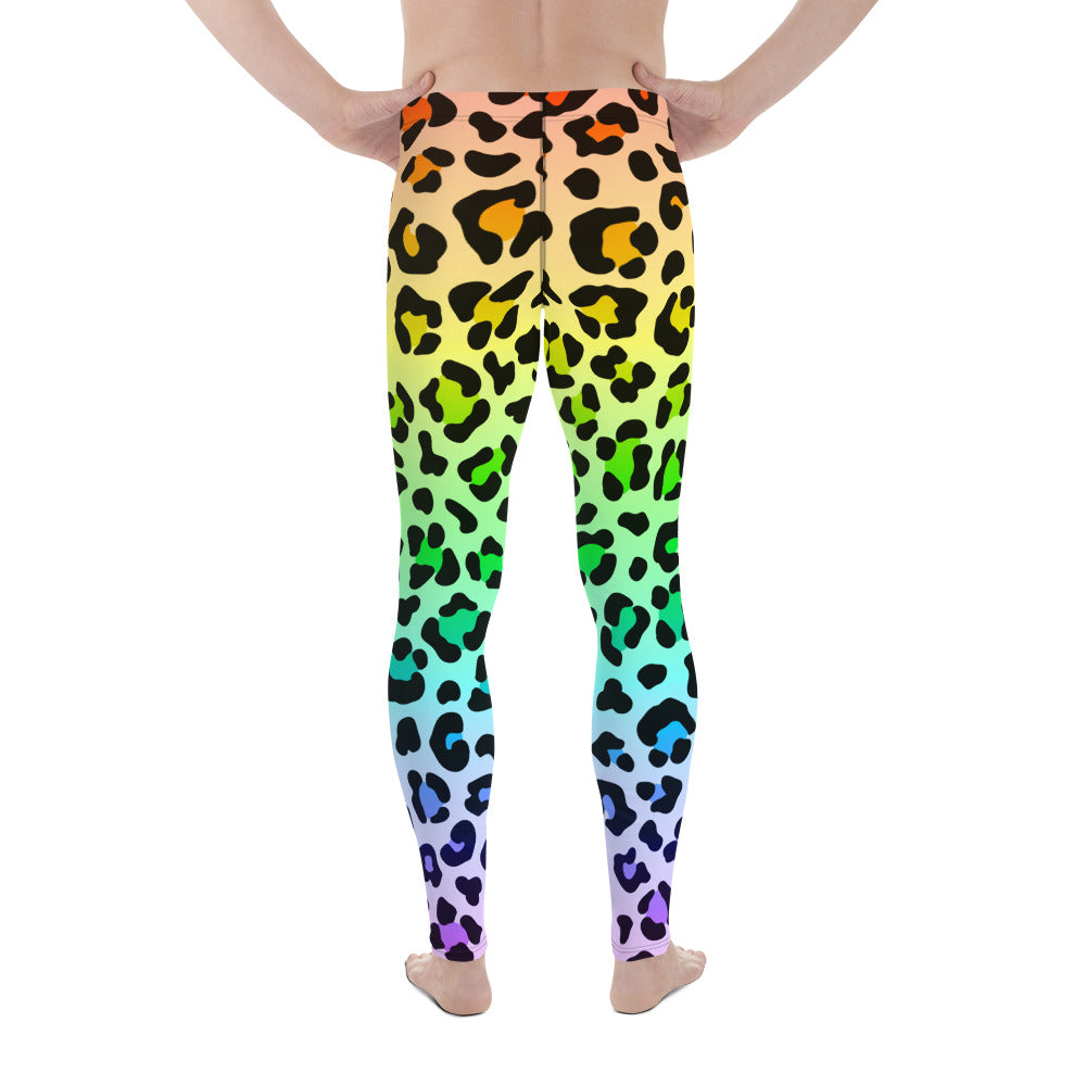 Men's Rainbow Leopard Leggings