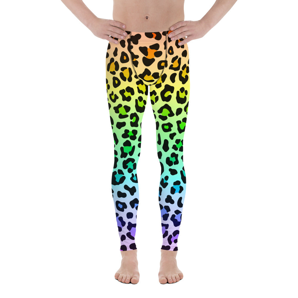 Men's Rainbow Leopard Leggings