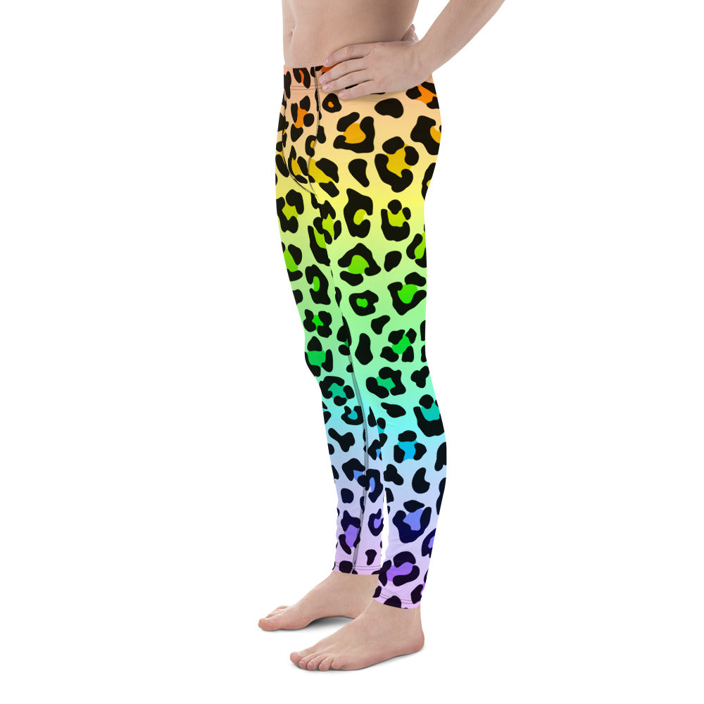 Men's Rainbow Leopard Leggings