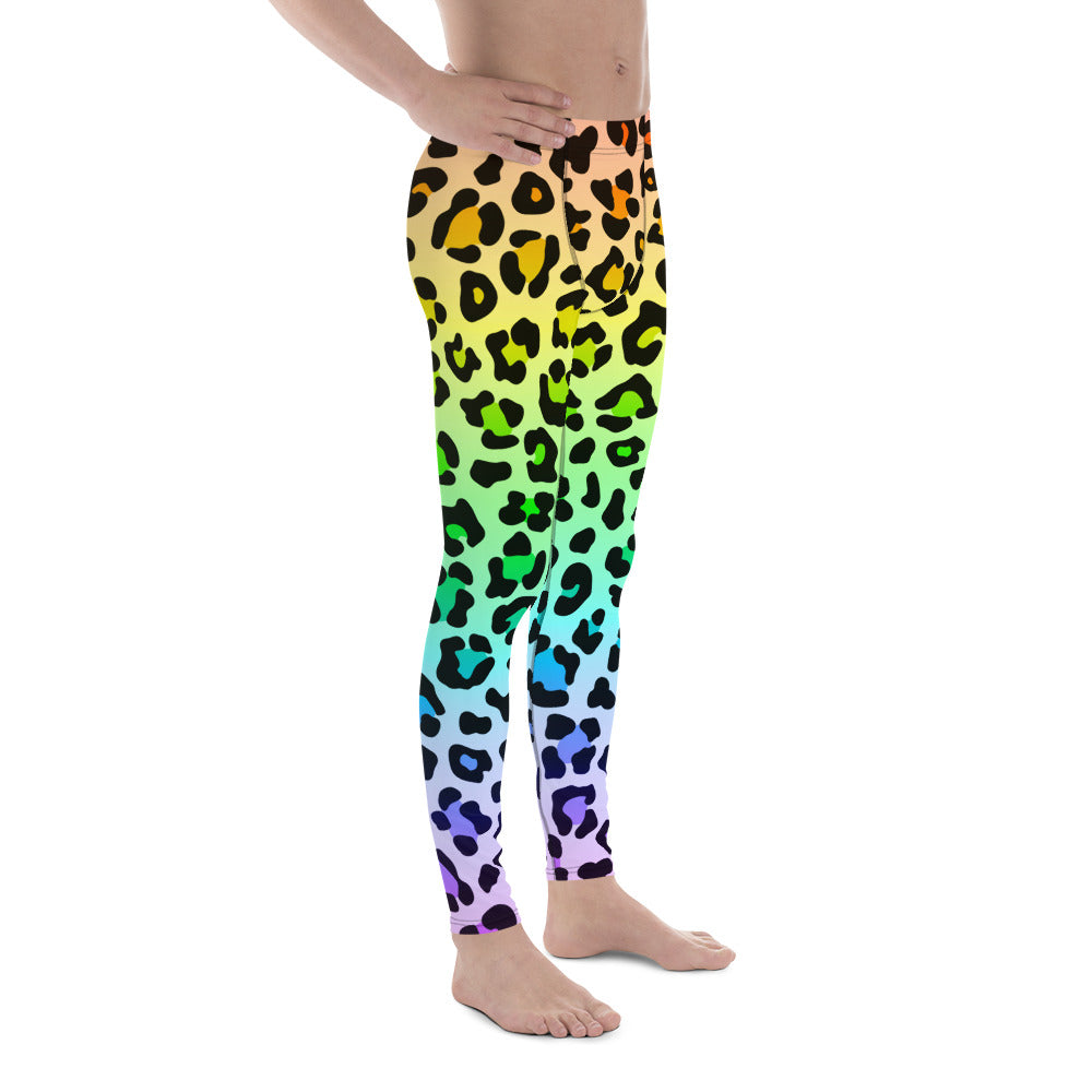 Men's Rainbow Leopard Leggings