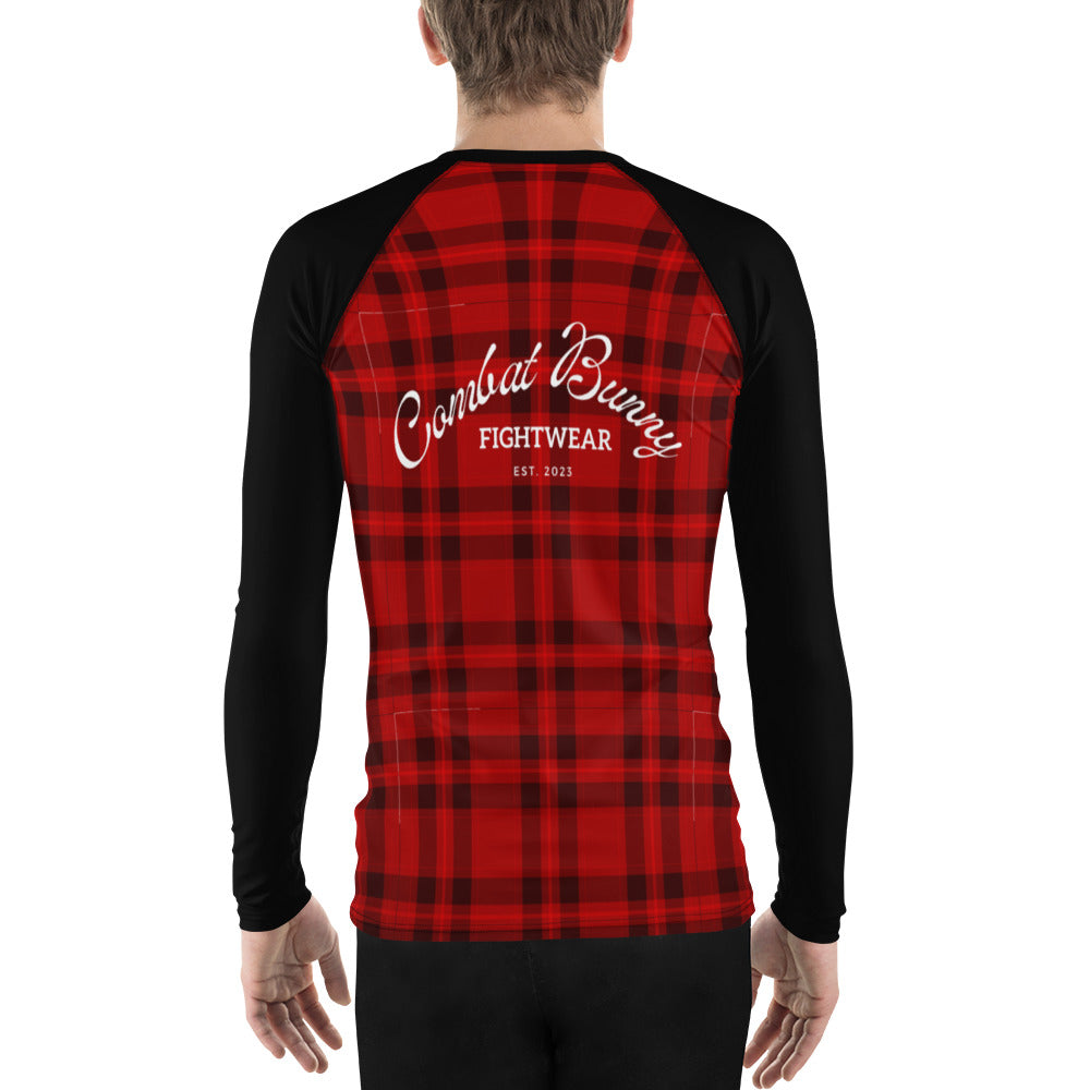 Men's Red Plaid Bunny Rash Guard