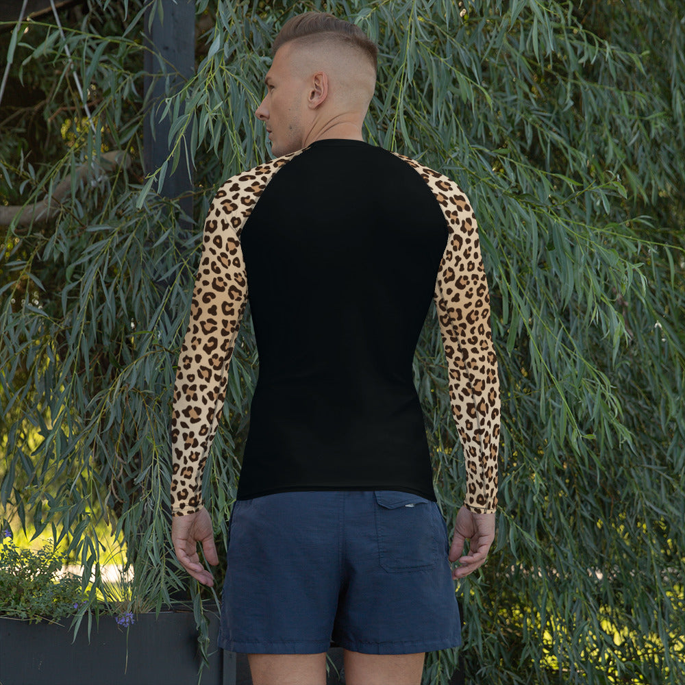 Men's Leopard Print Rash Guard