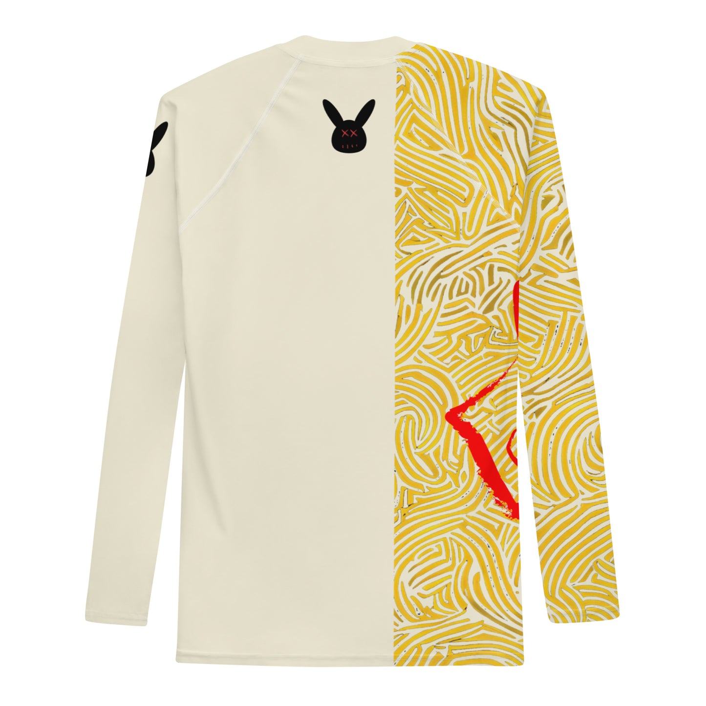 Men's Yellow Rose Long Sleeve Rash Guard