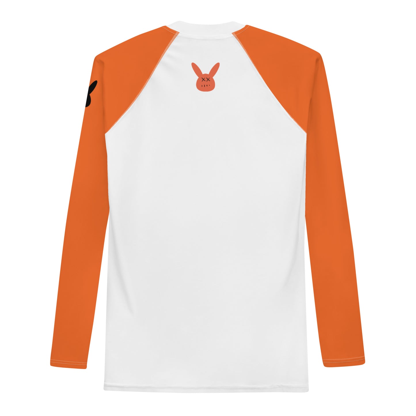 Men's Orange and White Long Sleeve Rash Guard