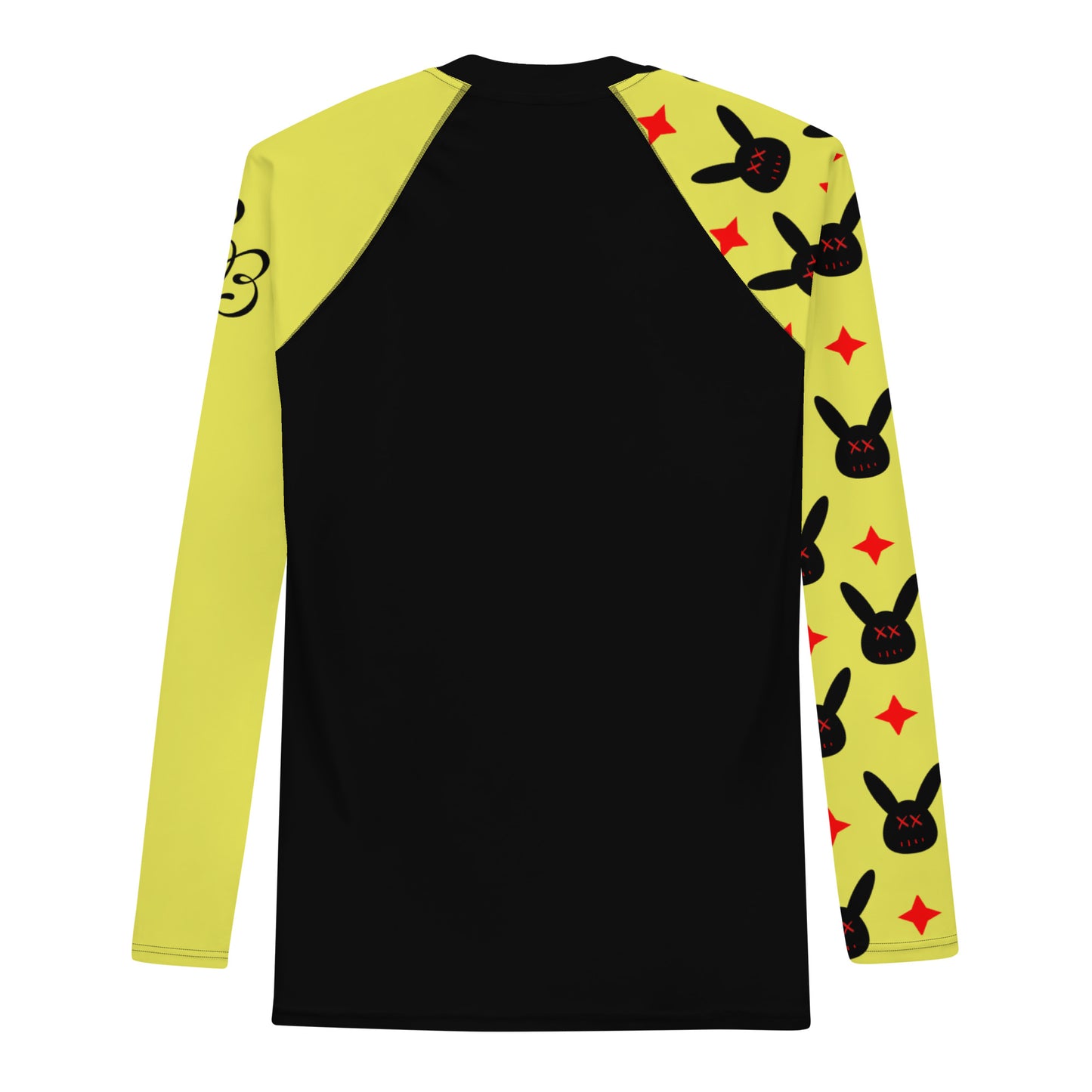 Men's Yellow with Bunnies Long Sleeve Rash Guard