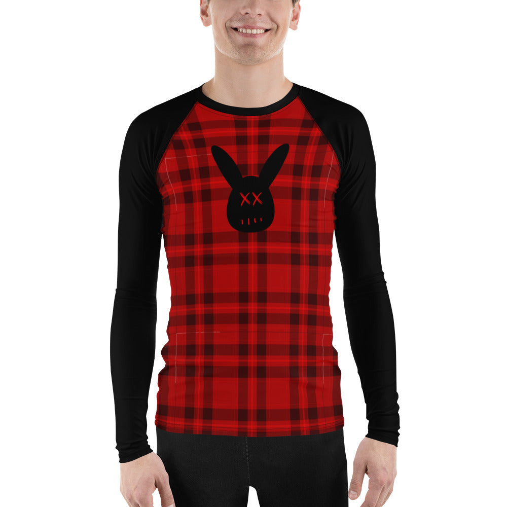 Men's Red Plaid Bunny Rash Guard