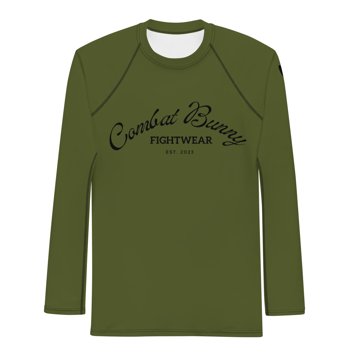 Men's Combat Green Long Sleeve Rash Guard