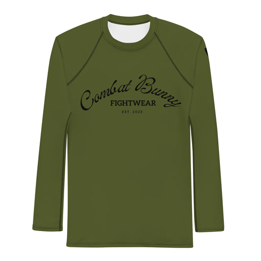 Men's Combat Green Long Sleeve Rash Guard