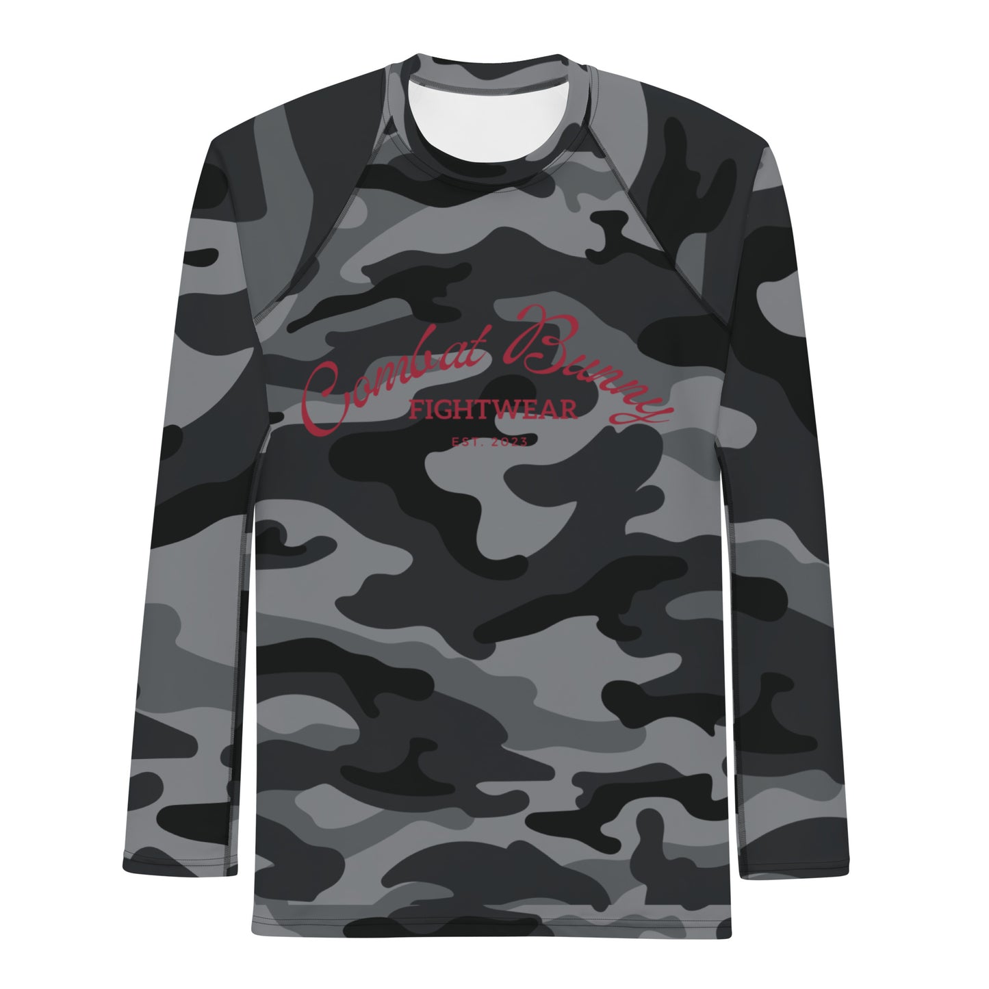 Men's Black Camo Long Sleeve Rash Guard