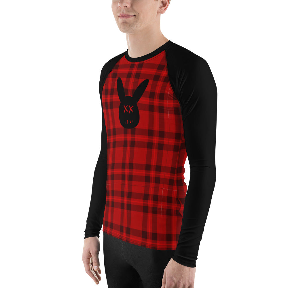 Men's Red Plaid Bunny Rash Guard