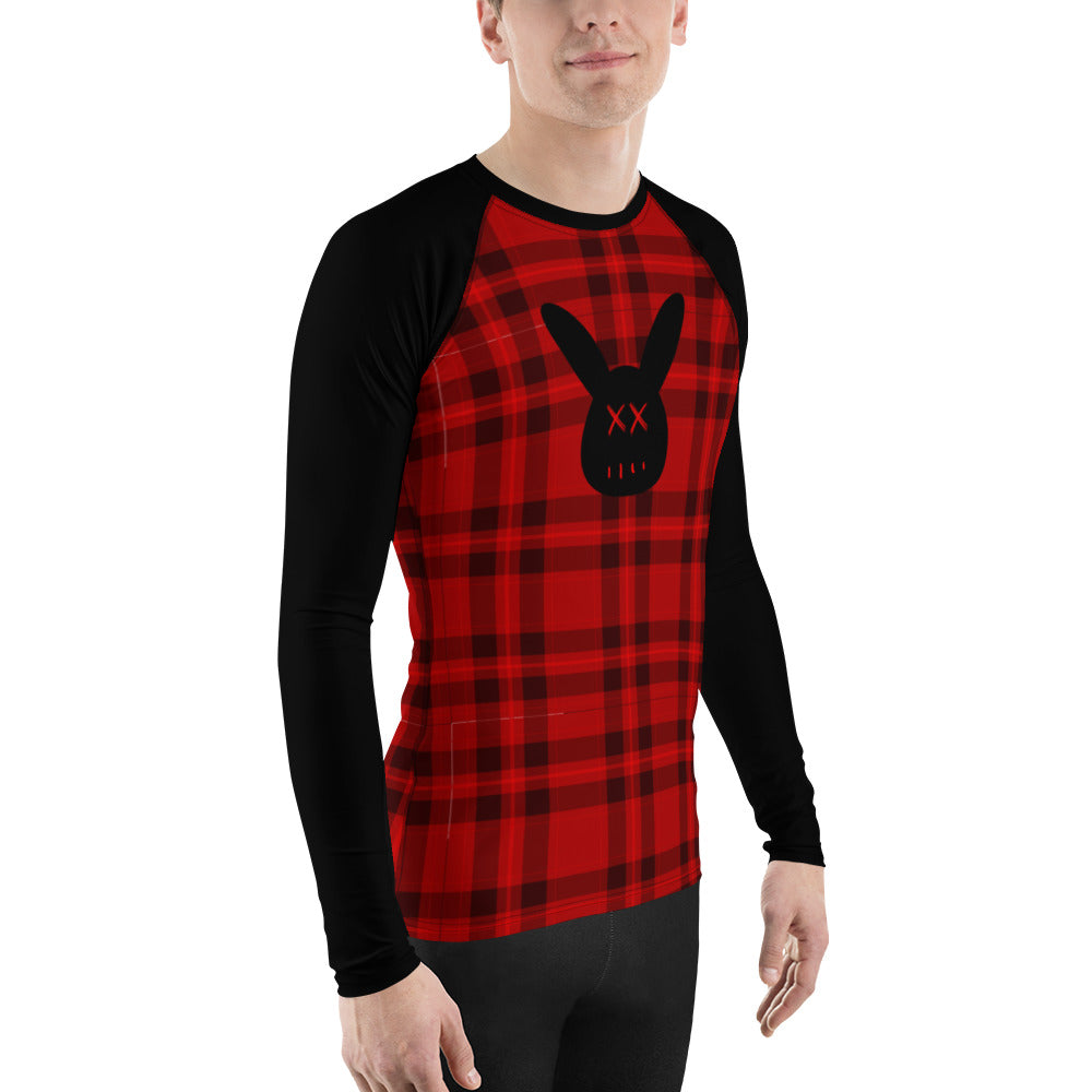 Men's Red Plaid Bunny Rash Guard