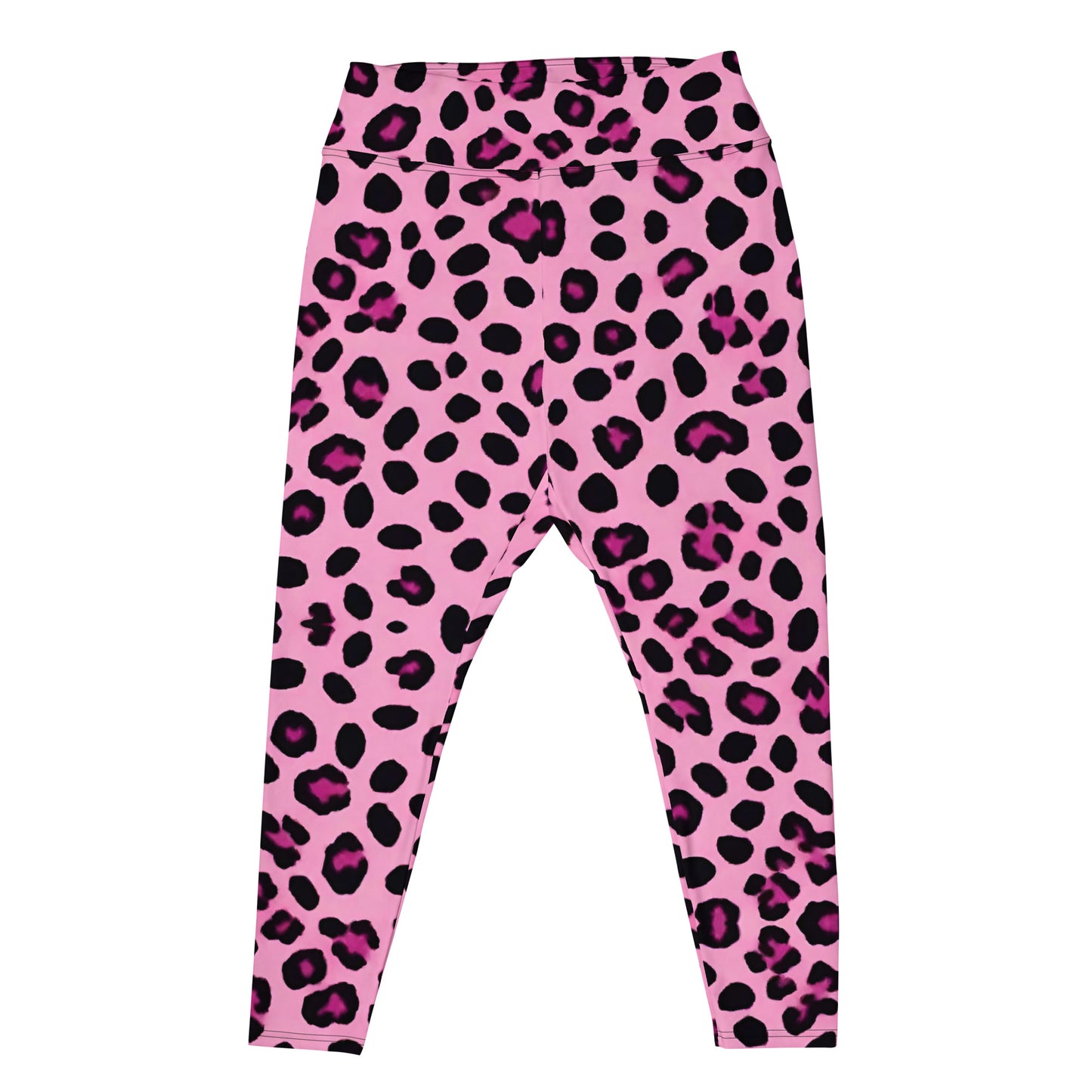 Women's Plus Size Pink Leopard Leggings