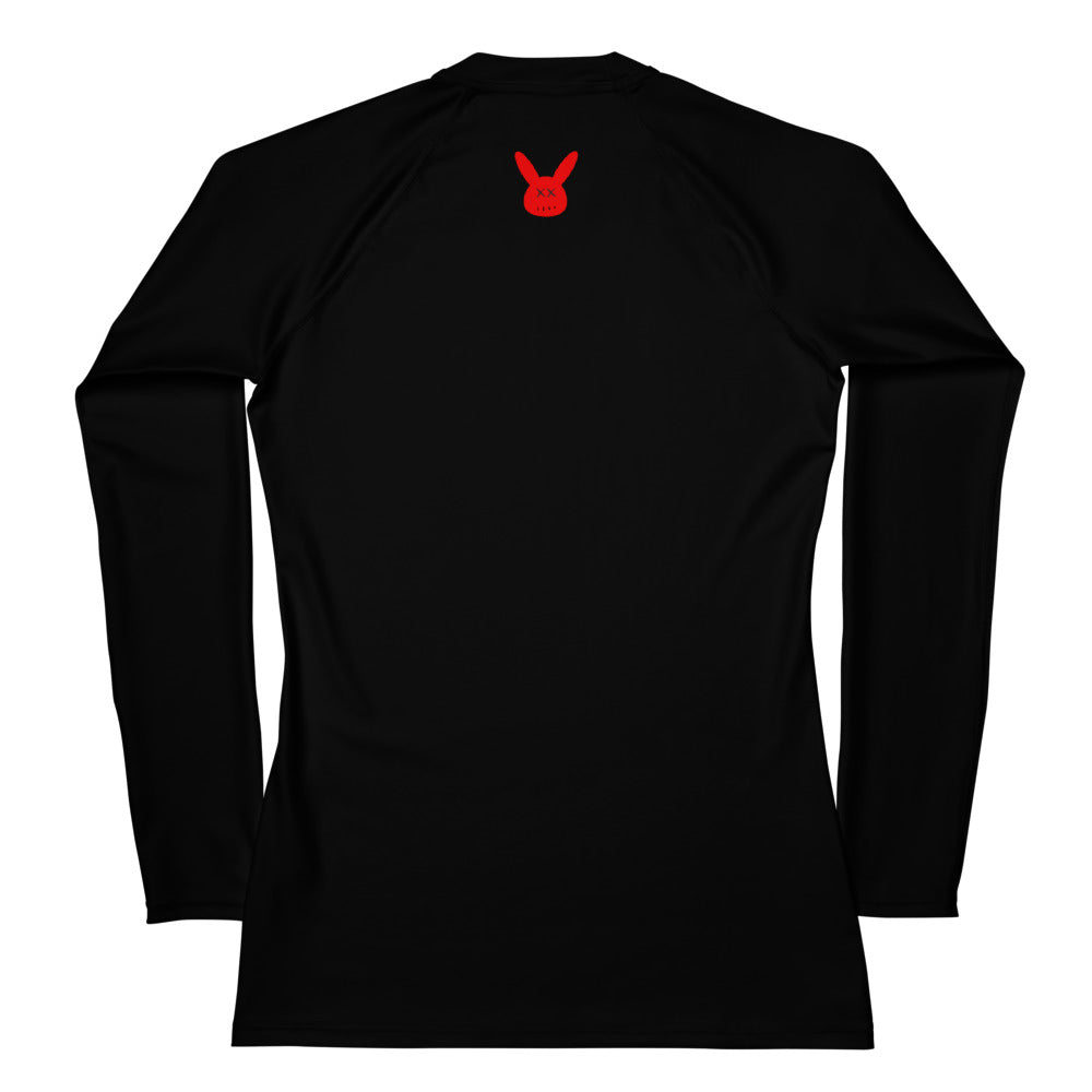 Women's Basic Black Long Sleeve Rash Guard