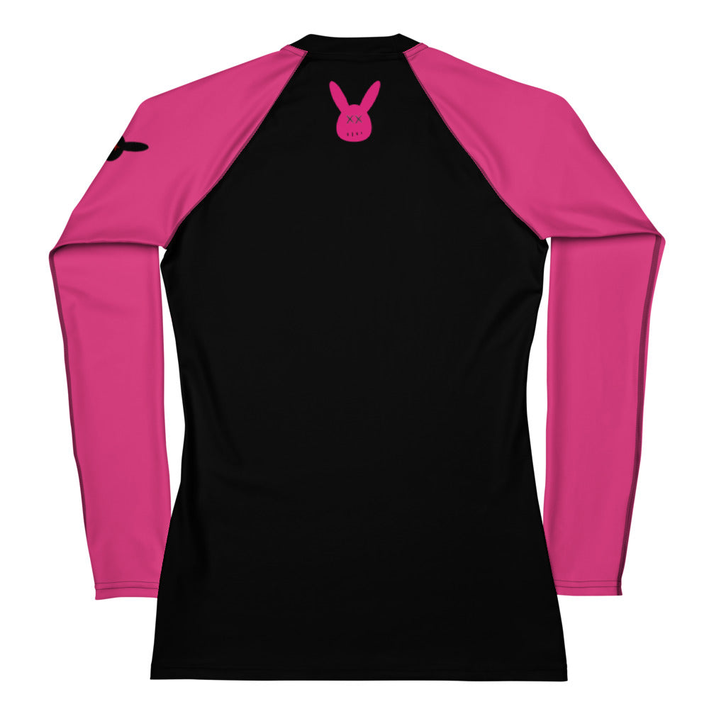 Women's Hot Pink Long Sleeve Rash Guard