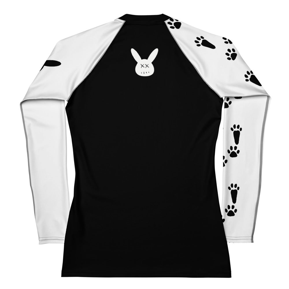 Women's Snow Bunny Print Long Sleeve Rash Guard