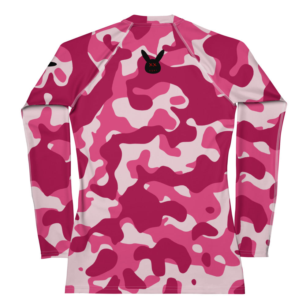 Women's Pink Camo Long Sleeve Rash Guard