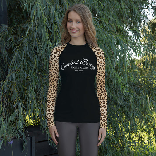 Women's Leopard Print Rash Guard