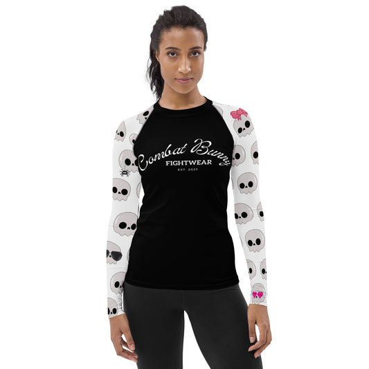 Women's Cartoon Skull Rash Guard