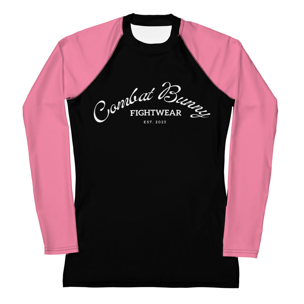 Women's Pink Ranked Long Sleeve Rash Guard