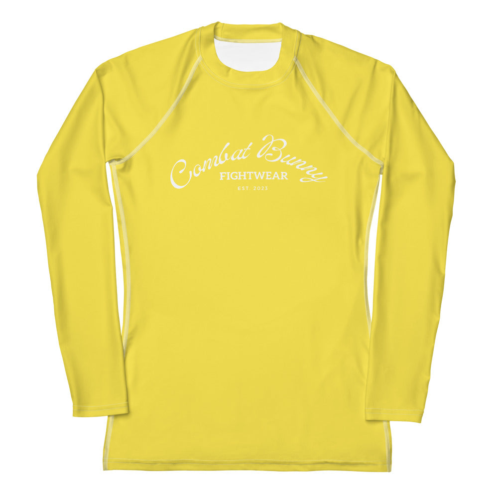 Women's Basic Yellow Long Sleeve Rash Guard