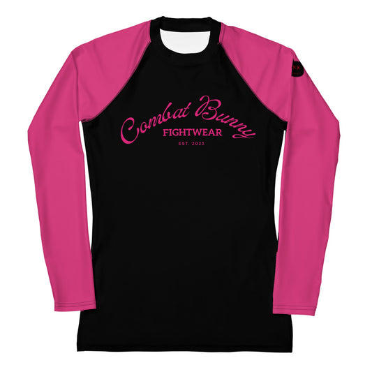 Women's Hot Pink Long Sleeve Rash Guard