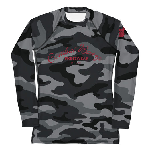 Women's Black Camo Long Sleeve Rash Guard