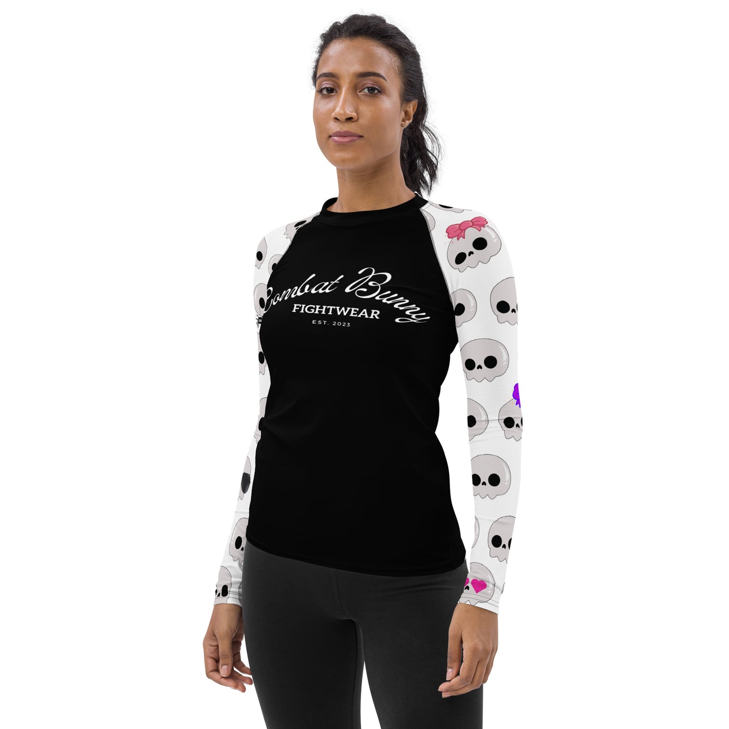 Women's Cartoon Skull Rash Guard