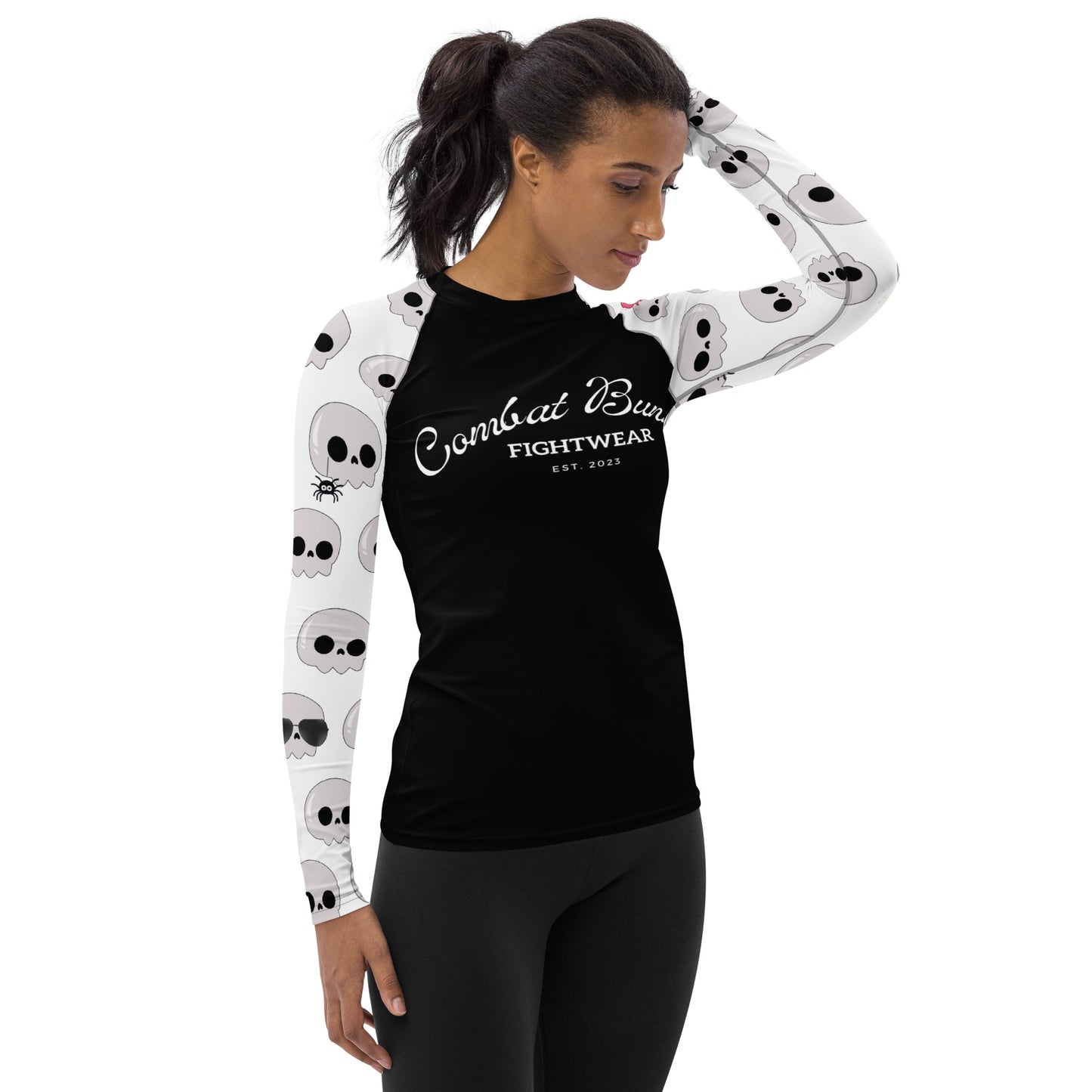 Women's Cartoon Skull Rash Guard