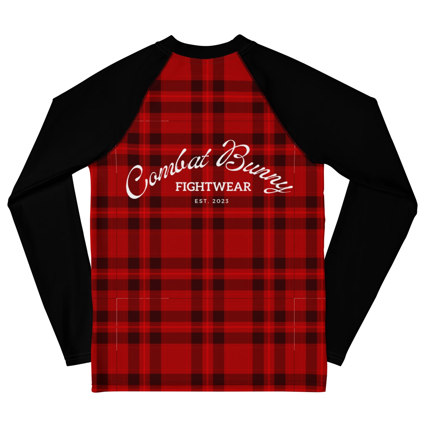 Youth Plaid Long Sleeve Rash Guard