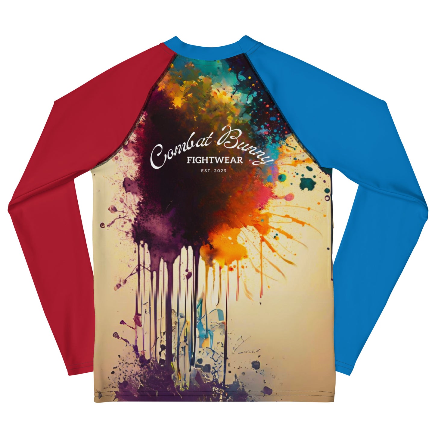 Youth Water Color Splash Tiger Long Sleeve Rash Guard