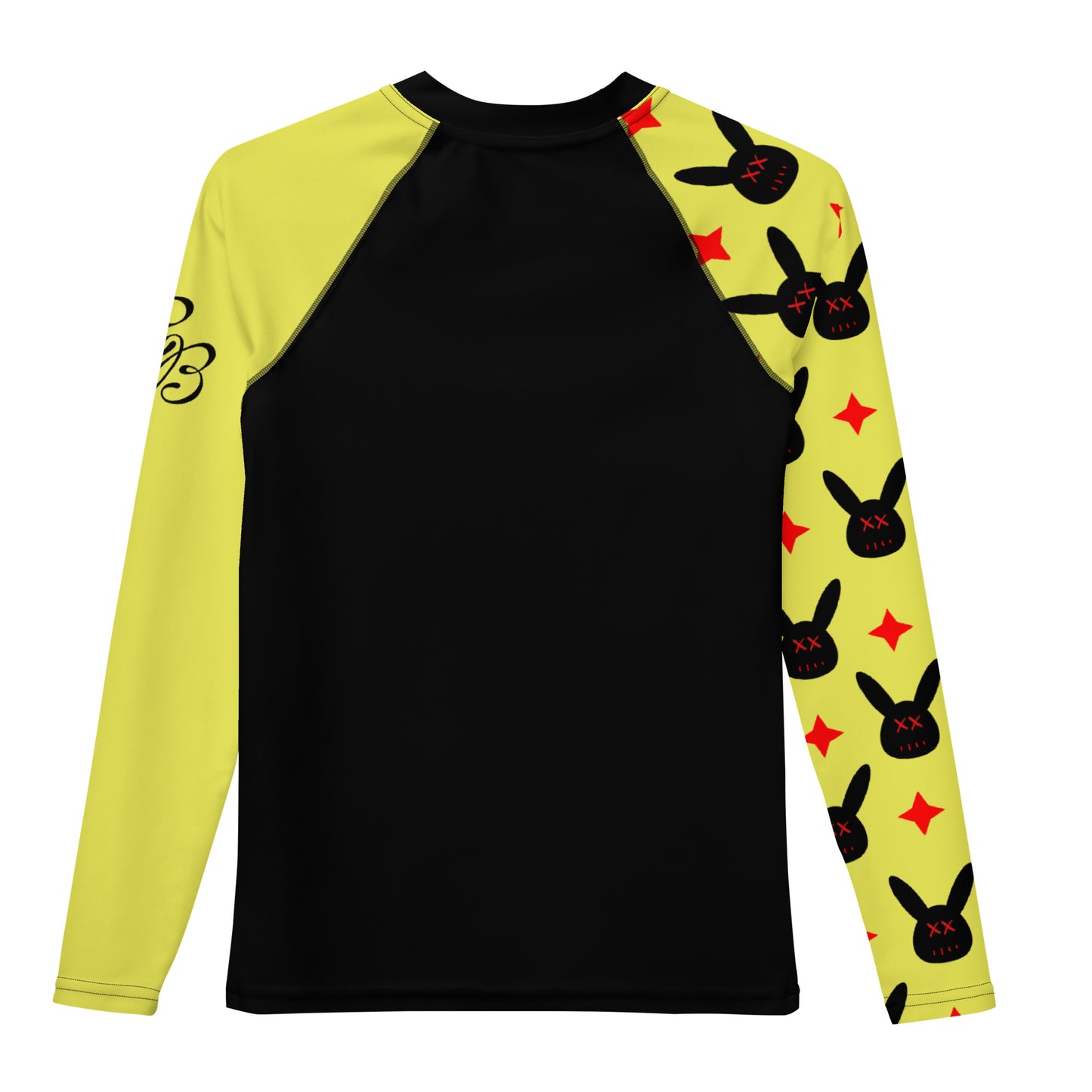 Youth Yellow with Bunnies Long Sleeve Rash Guard