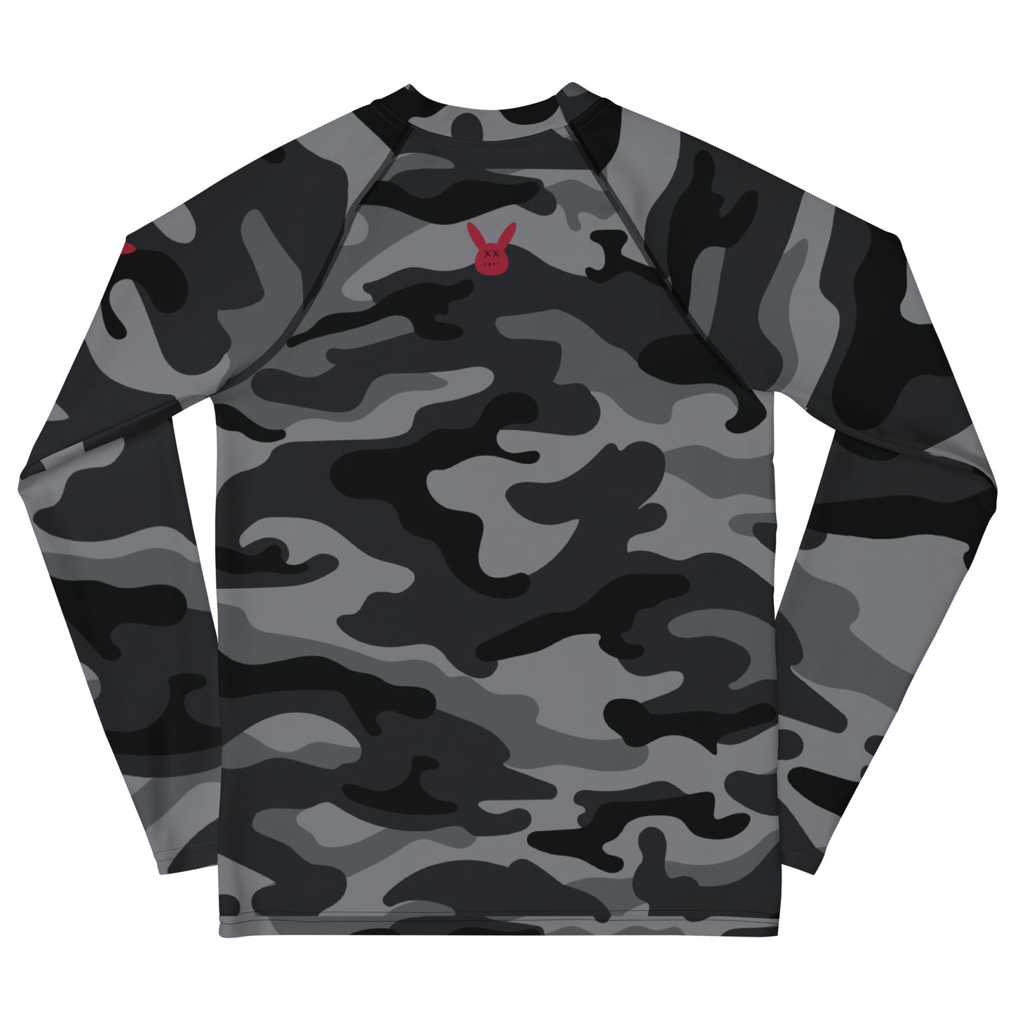 Youth Black Camo Long Sleeve Rash Guard