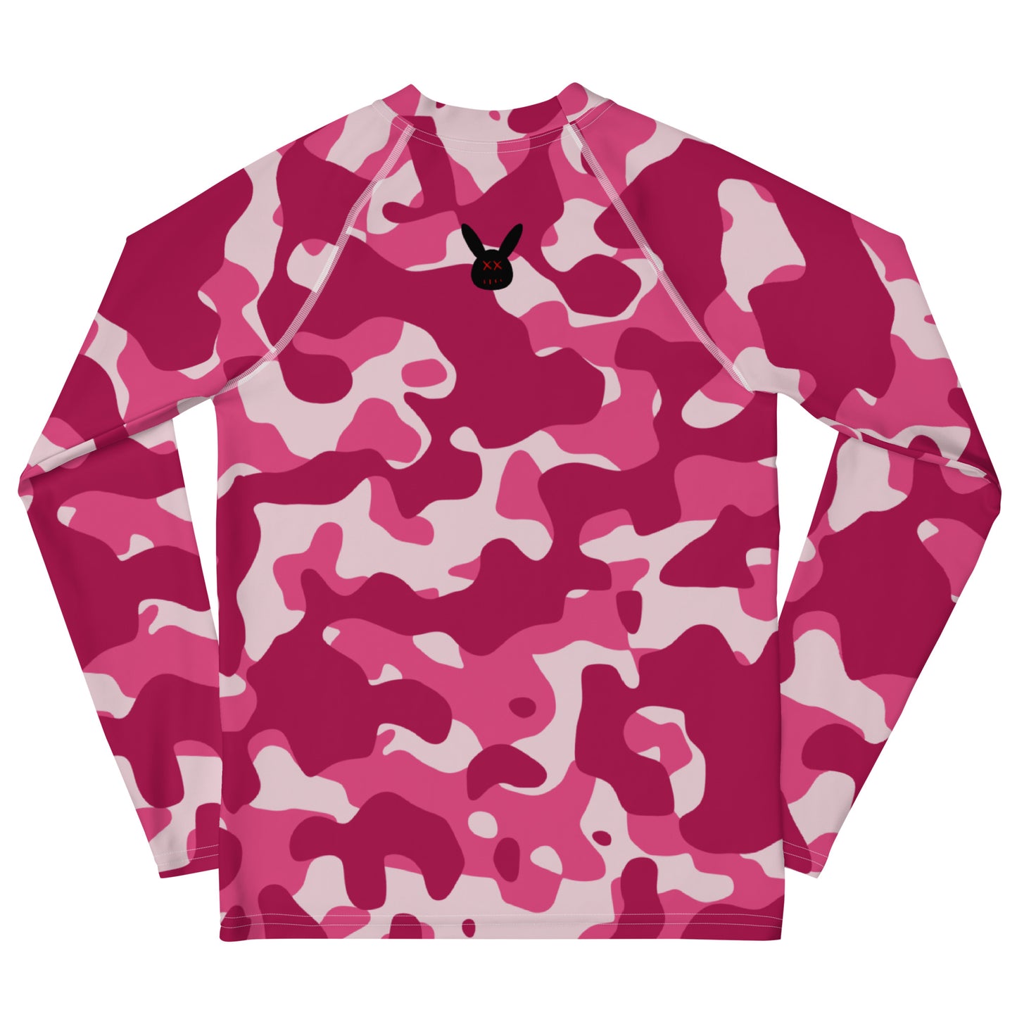 Youth Pink Camo Long Sleeve Rash Guard