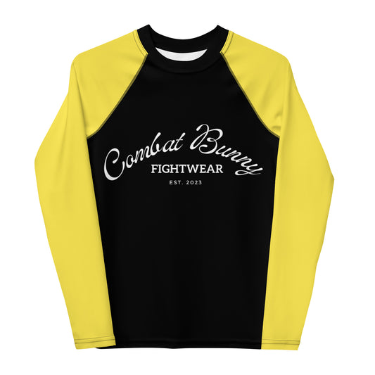 Youth Yellow Ranked Long Sleeve Rash Guard