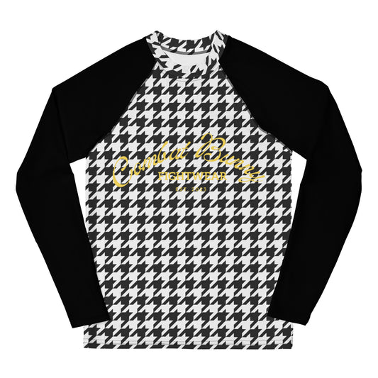 Youth Houndstooth Long Sleeve Rash Guard